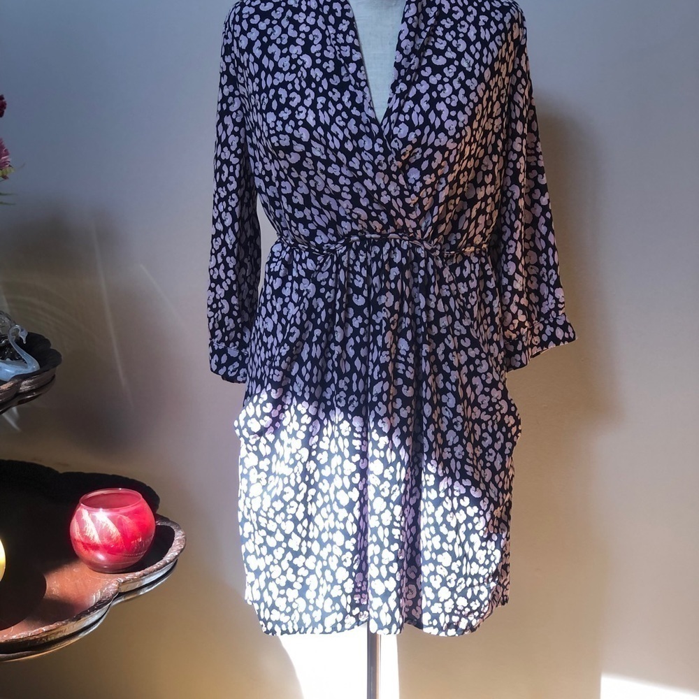𝅺AQUA floral mini‎ dress with pockets